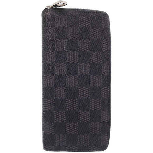 Louis Vuitton Graphite Zippy Vertical Wallet Zip Damier Long Black - Picture 1 of 5